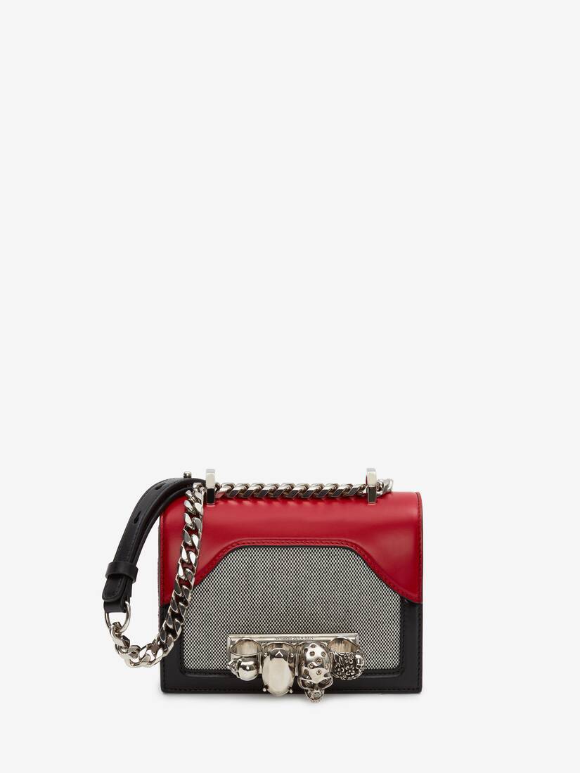 Bolsos Mini Alexander McQueen Mini Jewelled Satchel Mujer - Negros/Rojos - Mexico 245-VFCOZL